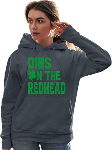 Go All Out Dibs On The Redhead Funny St. Patrick's Day Mens Women Sweatshirt Hoodie in Saudi Arabia