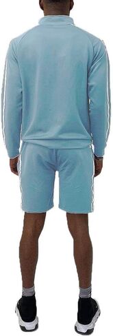 Men's 2PC Track Sets - Arctic Blue Jordan Track Jacket Short Set in Saudi Arabia