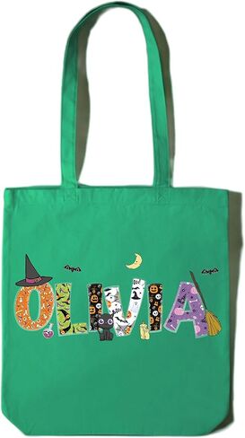 Personalized Halloween Tote Bag, Halloween Gift Bags, Halloween Tote Bag, Custom Tote Bag, Fall Tote Bag, Halloween Party Bags, Vintage Halloween Tote Bag in Saudi Arabia