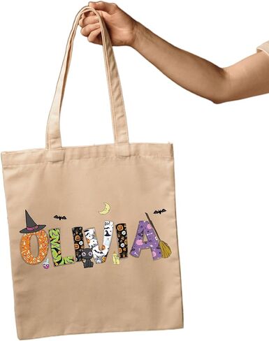 Personalized Halloween Tote Bag, Halloween Gift Bags, Halloween Tote Bag, Custom Tote Bag, Fall Tote Bag, Halloween Party Bags, Vintage Halloween Tote Bag in Saudi Arabia