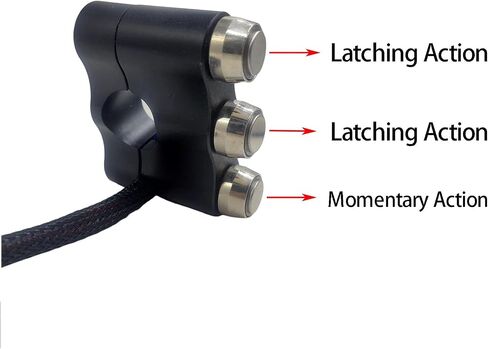 Rayana 7/8" Motorcycle ATV Handlebar Switch 3 Push Button Switch ON-Off Switch Horn Switch Start Switch Kill Switch Latching Switch Momentary Switch Handle bar Light Switch(Size:LLM) 22mm in Saudi Arabia