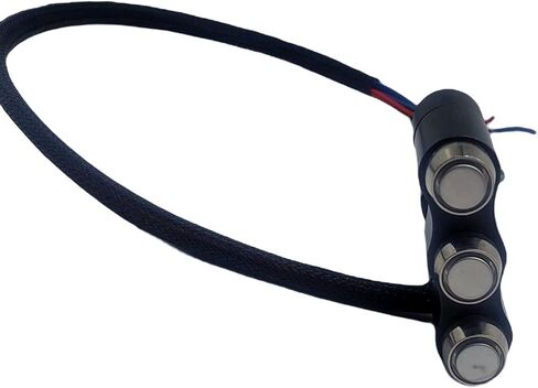 Rayana 7/8" Motorcycle ATV Handlebar Switch 3 Push Button Switch ON-Off Switch Horn Switch Start Switch Kill Switch Latching Switch Momentary Switch Handle bar Light Switch(Size:LLM) 22mm in Saudi Arabia