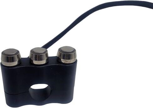 Rayana 7/8" Motorcycle ATV Handlebar Switch 3 Push Button Switch ON-Off Switch Horn Switch Start Switch Kill Switch Latching Switch Momentary Switch Handle bar Light Switch(Size:LLM) 22mm in Saudi Arabia