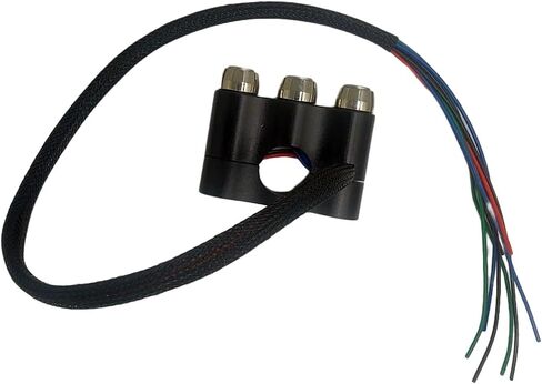 Rayana 7/8" Motorcycle ATV Handlebar Switch 3 Push Button Switch ON-Off Switch Horn Switch Start Switch Kill Switch Latching Switch Momentary Switch Handle bar Light Switch(Size:LLM) 22mm in Saudi Arabia