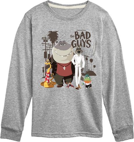 The Bad Guys - Mr. Wolf and Friends - Youth Long Sleeve Graphic T-Shirt in Saudi Arabia