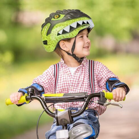 خوذة دراجة للأطفال الصغار من KINGBIKE مع ضوء LED Colrfull، قابلة للتعديل ومتعددة الرياضات للدراجة والسكوتر، تناسب 48-52 سم من الأطفال الصغار إلى الأطفال in Kuwait