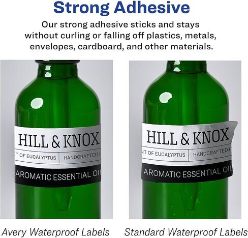 Avery Durable Waterproof Rectangle Labels with Sure Feed, Print to The Edge, 2" x 3", 40 Oil and Tear-Resistant Labels, Laser/Pigment-Based Inkjet Printable Labels (36559) in Saudi Arabia