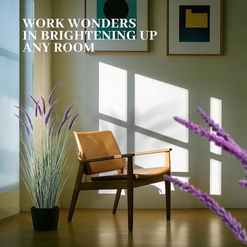 KOL 5ft 2-Pack Artificial Veronica Spiked Speedwell Grass, 59in Faux Tall Horsetail Grasses, Veronica Spicata, UV-Resistant Fake Plants for Indoor/Outdoor Décor, Home Office Wedding Centerpiece in Kuwait