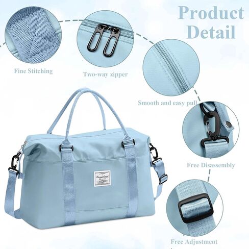 Travel Duffle Bag, Waterproof Sport Tote Gym Bag for Women Men 2025, Overnight Weekender Carry with Wet Pocket in Saudi Arabia