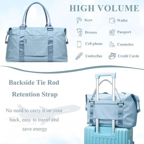 Travel Duffle Bag, Waterproof Sport Tote Gym Bag for Women Men 2025, Overnight Weekender Carry with Wet Pocket in Saudi Arabia