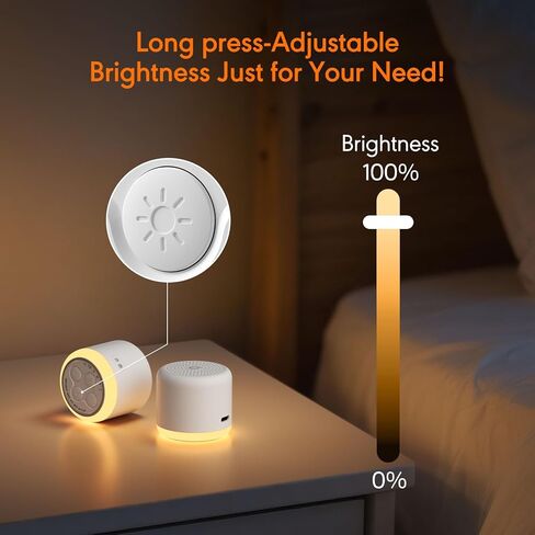 آلة ضوضاء بيضاء مع ضوء ليلي، 18 صوتًا مهدئًا، آلة صوت محمولة للأطفال البالغين، آلة صوت صغيرة للسفر للنوم مع مؤقت للذاكرة، هدية مكتب الفندق in Kuwait