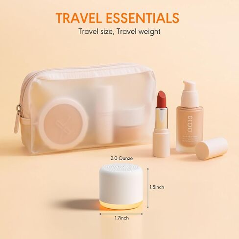 آلة ضوضاء بيضاء مع ضوء ليلي، 18 صوتًا مهدئًا، آلة صوت محمولة للأطفال البالغين، آلة صوت صغيرة للسفر للنوم مع مؤقت للذاكرة، هدية مكتب الفندق in Kuwait