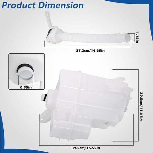 WFLNHB Plastic Windshield Washer Fluid Reservoir Tank with Motor Sensor Hole and Tube White Replacement for RAV4 2013-2018 85315-0R030 in Saudi Arabia