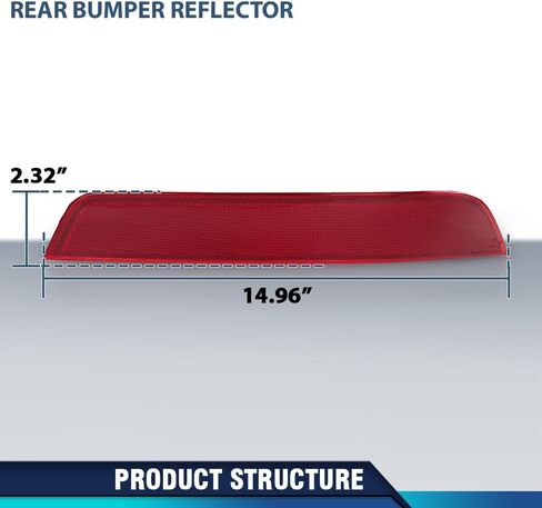 PIT66 Rear Bumper Reflector Lights Left & Right Compatible with Benz GL-Class X164 GL350 GL450 GL550 2010-2012 1648200974, 1648201074 Red in Saudi Arabia