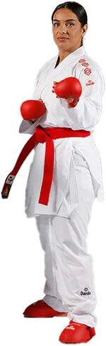 Karategi Kumite "Ultra" - زي كاراتيه خفيف الوزن معتمد من WKF - تطريز أحمر - طقم جاكيت وسروال in Kuwait