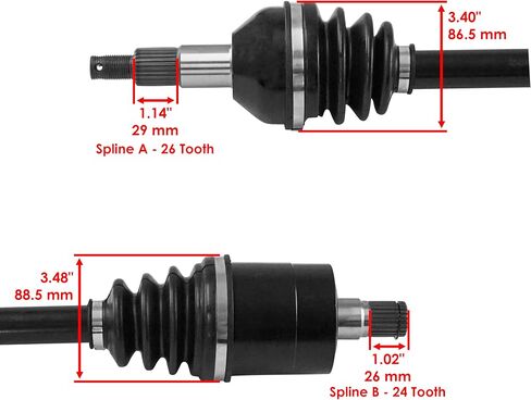 Caltric Rear Left CV Axle Compatible with Can-Am Outlander 1000R 850 650 XMR 2019-2024 / Renegade 1000R 570 XMR 2019-2024 / Renegade 850 2020 705503025 in Saudi Arabia