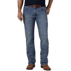 بنطال جينز Wrangler 20X 02 Active Flex المنافسة النحيف باللون الأزرق الحجري للرجال in Kuwait