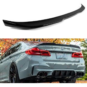 سبويلر خلفي متوافق مع 2017-2023 BMW G30 5 Series F90 M5، Pro Style Duckbill Trunk الخارجي ذو الركلة العالية الذيل غطاء الجناح يناسب 530e 530i 535i 540i 540d 550i M5 (أسود لامع) in Kuwait