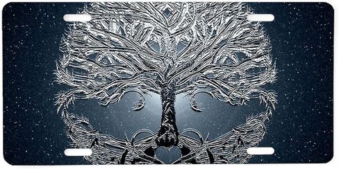 CafePress Tree of Life Nova Aluminum License Plate, Front License Plate, Vanity Tag in Saudi Arabia