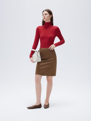 SUUKSESS Women Cashmere Turtleneck Long Sleeve Shirt Fitted Fall Basic Thermal Tops Fall Fashion in Saudi Arabia