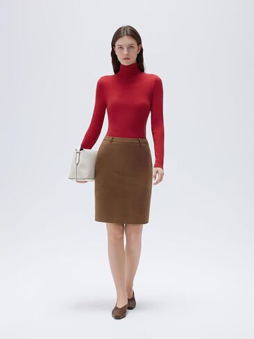 SUUKSESS Women Cashmere Turtleneck Long Sleeve Shirt Fitted Fall Basic Thermal Tops Fall Fashion in Saudi Arabia