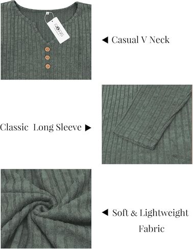 ROSRISS Plus-Size-Tops-for-Women Dressy Long Sleeve Shirts Casual V Neck Tunics Trendy Loose Ribbed Knit Pullover Sweaters in Saudi Arabia