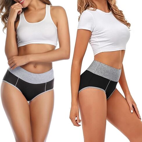 Women's High-Waisted Cotton Underwear, Stretch Full Coverage Briefs, Soft and Comfortable Panties in Saudi Arabia