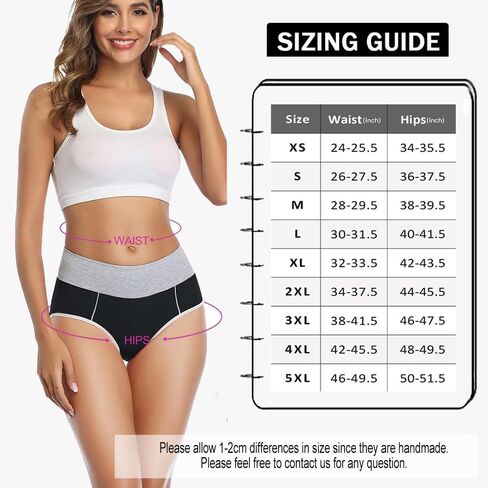 Women's High-Waisted Cotton Underwear, Stretch Full Coverage Briefs, Soft and Comfortable Panties in Saudi Arabia