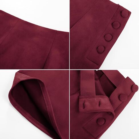 Belle Poque Women Mini Skirt Bodycon Mini Skirt Suede Skirts with Botton in Saudi Arabia