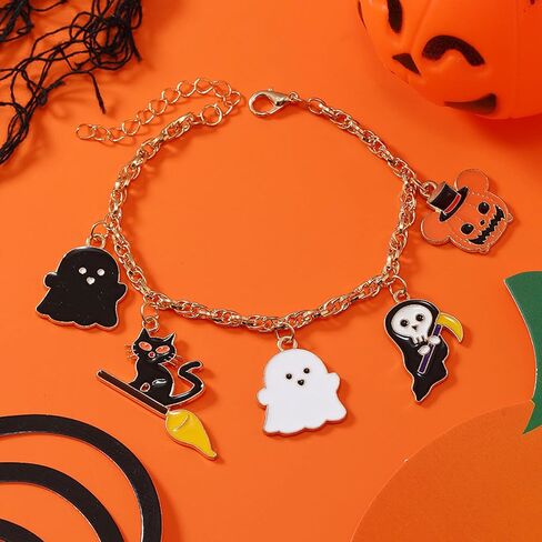 اختيار جميع أساور الهالوين سحر الهالوين للأساور الصداقة الطين Preppy Heishi الأساور Boo Skull Pumpkin الأساور إكسسوارات الهالوين المجوهرات in Saudi Arabia