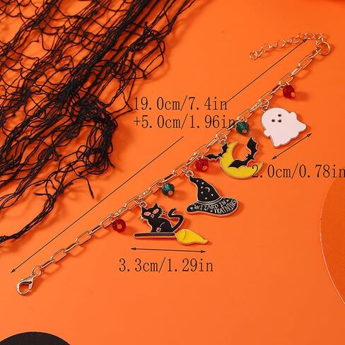 اختيار جميع أساور الهالوين سحر الهالوين للأساور الصداقة الطين Preppy Heishi الأساور Boo Skull Pumpkin الأساور إكسسوارات الهالوين المجوهرات in Saudi Arabia