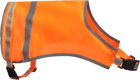 سترة أمان عاكسة للكلاب ذات رؤية عالية مع إبزيم للمشي والجري والمشي لمسافات طويلة لإبقاء الكلاب مرئية وآمنة من السيارات وحوادث الصيد برتقالي L in Kuwait