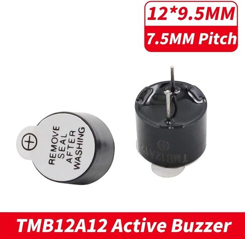 10pcs/lot 12095 3V 5V 12V Active Buzzer Magnetic Long Continous Beep Tone Alarm Ringer 12*9.5mm Active Alarm Buzzers TMB12A03(10pcs TMB12A12) in Saudi Arabia