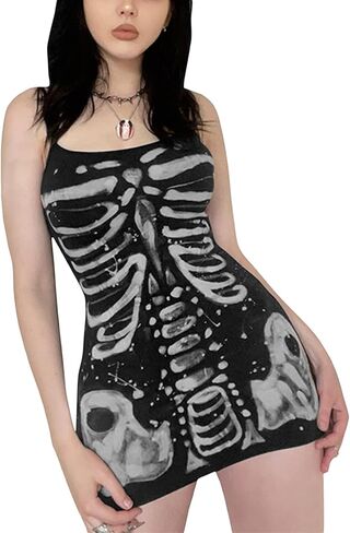 فستان لوليتا القوطية للنساء للهالوين بخصر عالٍ فستان تنكري عتيق عتيق ملابس شارع الجرونج القوطي in Kuwait