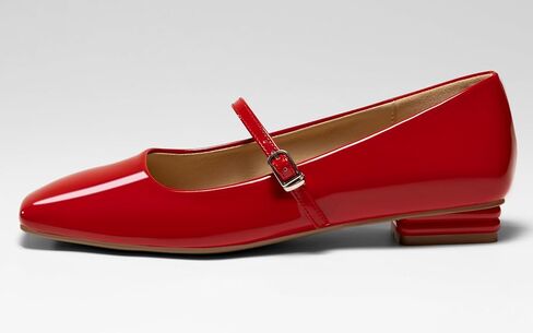 Womens Mary Jane Flats Closed Square Toe Ballet Flat Dressy Comfortable Slip on Shoes in Kuwait