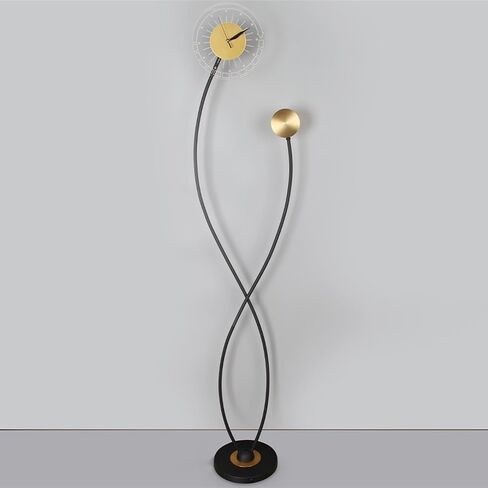 Floor Stand Clock Floor Lamp Living Room Sofa Side Light Luxury Design Bedroom Ins Style New Bedside Lamp Led Atmosphere Clock 2023 Home Decor in Saudi Arabia