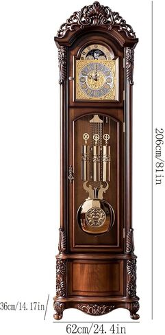Floor Stand Grandfather Mantle Clock Wooden Floor Mantel High Clocks Decor Vintage Living Room Decorations Home Decor in Saudi Arabia