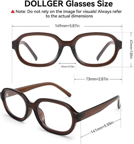 Dollger Retro Oval Blue Light Blocking Glasses for Women Men 90s Stylish Big Vintage Blue Light Eyeglasses Y2k Cute Frame in Saudi Arabia