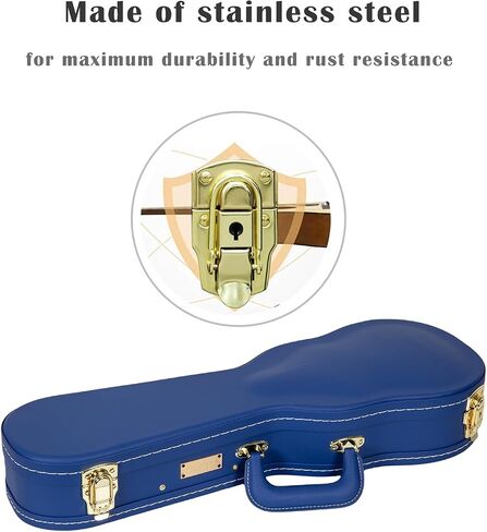 Crossrock Wooden Case fits 11~12.5 inches Openback Styles of Banjos-Vintage Hardware, Sponge Lining, Metal Feet, Storage Space-Black (CRW520OBJBK) in Saudi Arabia