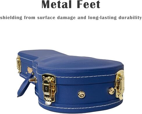 Crossrock Wooden Case fits 11~12.5 inches Openback Styles of Banjos-Vintage Hardware, Sponge Lining, Metal Feet, Storage Space-Black (CRW520OBJBK) in Saudi Arabia