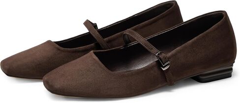Womens Mary Jane Flats Closed Square Toe Ballet Flat Dressy Comfortable Slip on Shoes in Kuwait