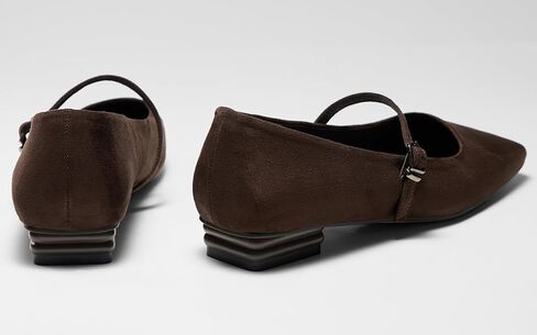 Womens Mary Jane Flats Closed Square Toe Ballet Flat Dressy Comfortable Slip on Shoes in Kuwait