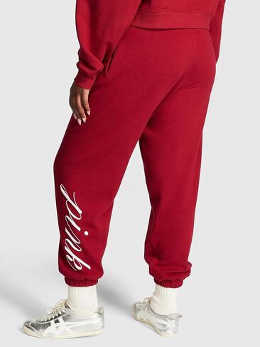 Victoria's Secret Pink Fleece Ivy Relaxed Sweatpants Color Red New (US, Alpha, Large, Regular, Regular, Red) in Saudi Arabia