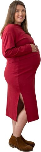 Of an Origin Women's Organic Cotton Maternity to Nursing & Beyond Long Sleeve Crop Top in Saudi Arabia