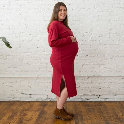 Of an Origin Women's Organic Cotton Maternity to Nursing & Beyond Long Sleeve Crop Top in Saudi Arabia