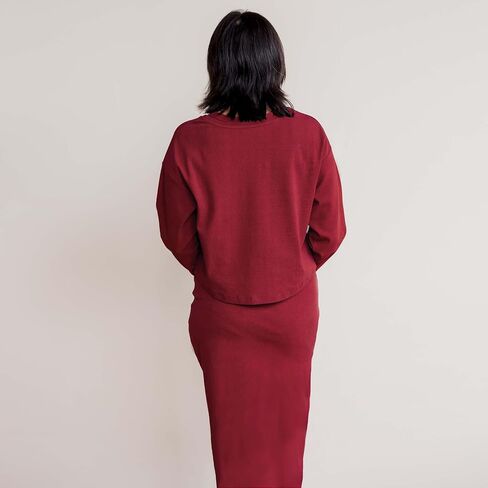 Of an Origin Women's Organic Cotton Maternity to Nursing & Beyond Long Sleeve Crop Top in Saudi Arabia