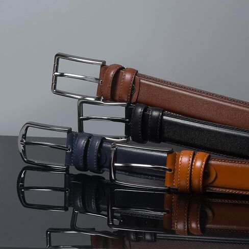 حزام جلد طبيعي مخصص للرجال - هدية فريدة من نوعها محفورة خصيصًا له وأعياد الميلاد واحتفالات الذكرى السنوية in Kuwait