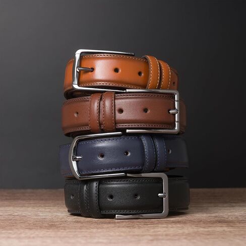 حزام جلد طبيعي مخصص للرجال - هدية فريدة من نوعها محفورة خصيصًا له وأعياد الميلاد واحتفالات الذكرى السنوية in Kuwait