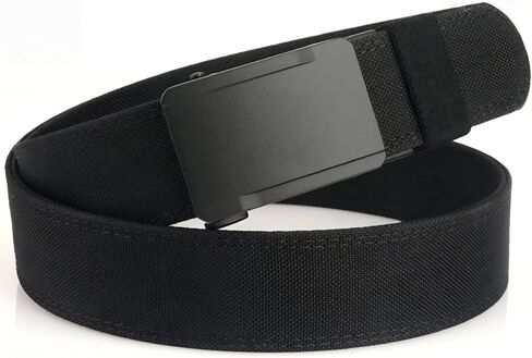 Men's Tactical Ratchet Belt, 1.5 Inch Heavy-Duty Nylon, Automatic Buckle with Cuttable Length for EDC CCW Casual Wear in Saudi Arabia