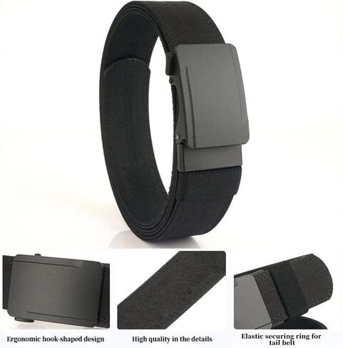 Men's Tactical Ratchet Belt, 1.5 Inch Heavy-Duty Nylon, Automatic Buckle with Cuttable Length for EDC CCW Casual Wear in Saudi Arabia